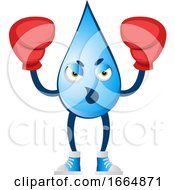 Poster, Art Print Of Water Drop With Boxing Gloves