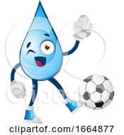 Poster, Art Print Of Water Drop With Football