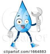 Poster, Art Print Of Water Drop With Wrench