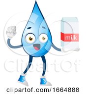 Poster, Art Print Of Water Drop With Milk