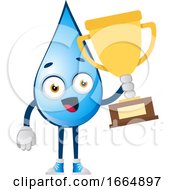 Poster, Art Print Of Water Drop With Trophy