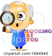 Poster, Art Print Of Old Man Looking At You