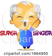 Poster, Art Print Of Old Man Super Singer