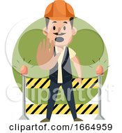 Man On Construction Yard