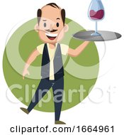 Poster, Art Print Of Man Serving Wine