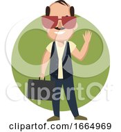 Poster, Art Print Of Man With Red Glasses