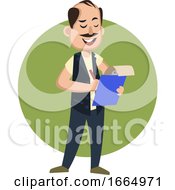 Poster, Art Print Of Man With Pen And Notebook