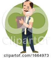 Poster, Art Print Of Man With Notepad