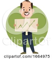 Poster, Art Print Of Man Holding Analytic Sign