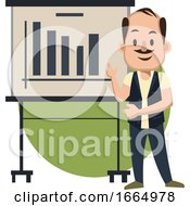 Poster, Art Print Of Man With Analytic Panel