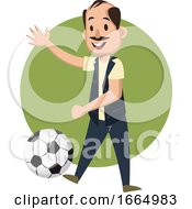 Poster, Art Print Of Man Playing Football