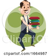 Poster, Art Print Of Man Holding Books
