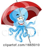 Poster, Art Print Of Octopus Under Umbrella