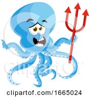 Poster, Art Print Of Octopus Holding Devil Spear