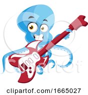 Poster, Art Print Of Octopus Playing Guitar