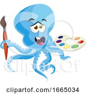 Poster, Art Print Of Octopus With Color Palette