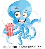 Poster, Art Print Of Octopus With Drink