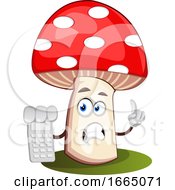 Poster, Art Print Of Mushroom With Calculator
