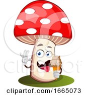 Poster, Art Print Of Mushroom Eating Ice Cream