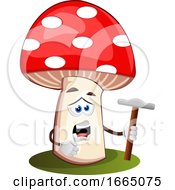 Poster, Art Print Of Mushroom With Hammer
