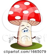 Poster, Art Print Of Sad Mushroom