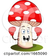 Poster, Art Print Of Mushroom With Boxing Gloves