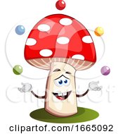 Poster, Art Print Of Mushroom Juggling