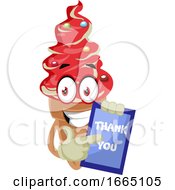 Poster, Art Print Of Ice Cream With Thank You Sign