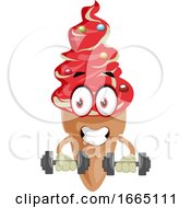 Poster, Art Print Of Ice Cream Lifting Weights