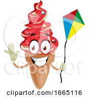 Ice Cream With Flying Kite