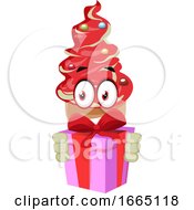Poster, Art Print Of Ice Cream With Big Gift
