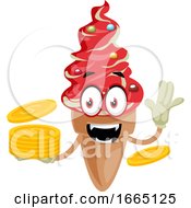 Poster, Art Print Of Ice Cream With Coins