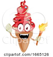Poster, Art Print Of Ice Cream With Torch
