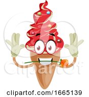 Poster, Art Print Of Ice Cream With Rose