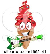 Poster, Art Print Of Ice Cream Playing Guitar