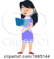 Poster, Art Print Of Girl Reading Book