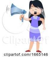 Poster, Art Print Of Girl With Megaphone