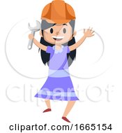 Poster, Art Print Of Girl With Wrench