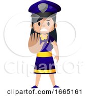 Poster, Art Print Of Girl In Police Suit