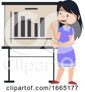 Poster, Art Print Of Girl With Analytic Table