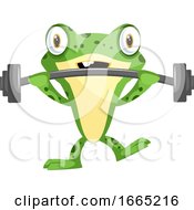 Poster, Art Print Of Cheerful For Weightlifting With Some Weights