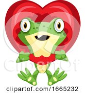 Cute Frog In Love by Morphart Creations