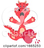 Poster, Art Print Of Red Dragon Is Crying