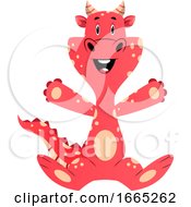 Poster, Art Print Of Red Dragon Is Feeling Happy