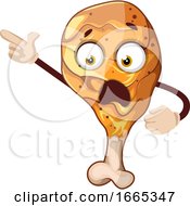 Poster, Art Print Of Scared Chicken Leg Pointing At Something
