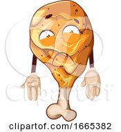 Poster, Art Print Of Unhappy Fried Chicken Leg