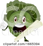 Poster, Art Print Of Cabbage With Paper Rolls