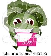 Poster, Art Print Of Cabbage Is Holding 50 Coupon
