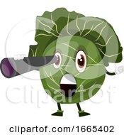Poster, Art Print Of Cabbage With A Spyglass