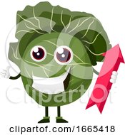 Poster, Art Print Of Cabbage With Red Arrow